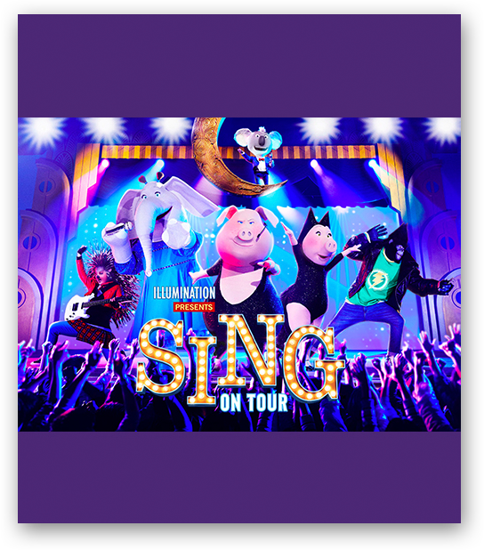 Costumed Team Members performing at Sing On Tour at Universal Studios Japan