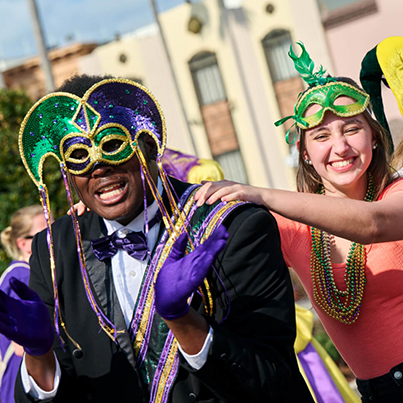 mardi gras performer
